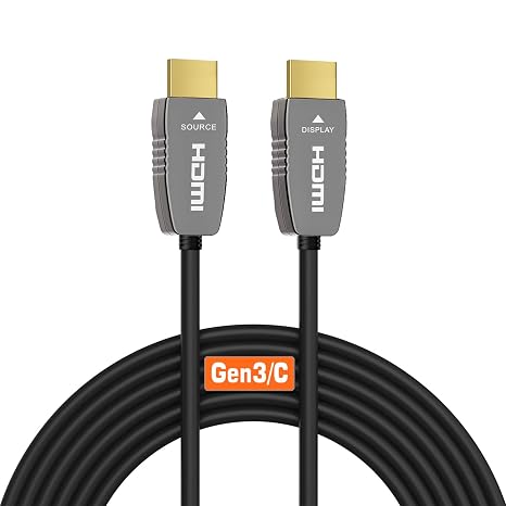RUIPRO 8K HDMI 2.1 Fiber Optic Cable, CL2 Rated, 48Gbps, 8K60, 4K120, 65FT