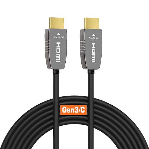 RUIPRO 8K HDMI 2.1 Fiber Optic Cable, CL2 Rated, 48Gbps, 8K60, 4K120, 65FT