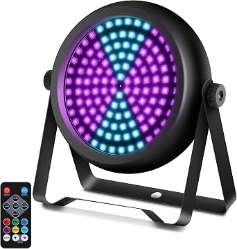 Telbum Strobe Light for Parties, 126 LED RGB+UV Strobe Light Halloween, DJ Lights by DMX512 Sound Activated Blacklight for Stage Club Event Concert Church Wedding Banquet Host - 1Pack