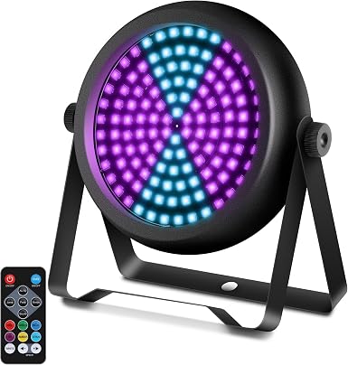 Telbum Strobe Light for Parties, 126 LED RGB+UV Strobe Light Halloween, DJ Lights by DMX512 Sound Activated Blacklight for Stage Club Event Concert Church Wedding Banquet Host - 1Pack
