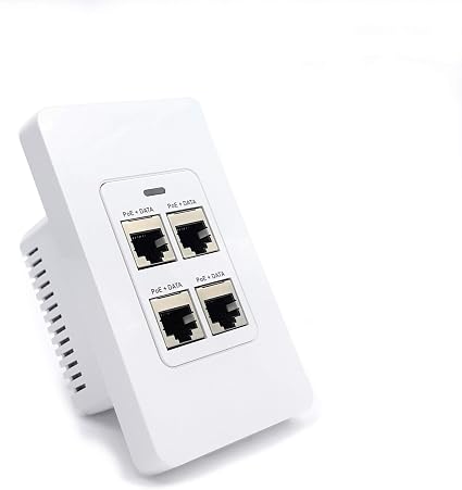 PoE Texas 4-Port in-Wall Gigabit PoE Extender Switch, 802.3bt