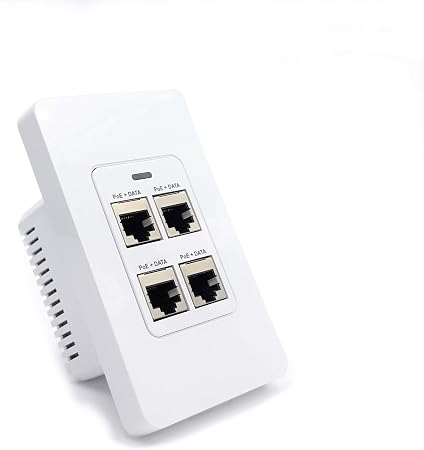 PoE Texas 4-Port in-Wall Gigabit PoE Extender Switch, 802.3bt