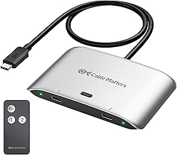 Cable Matters 20Gbps USB C KVM Switch for 2 Computers, 140W PD Charging - Image 1