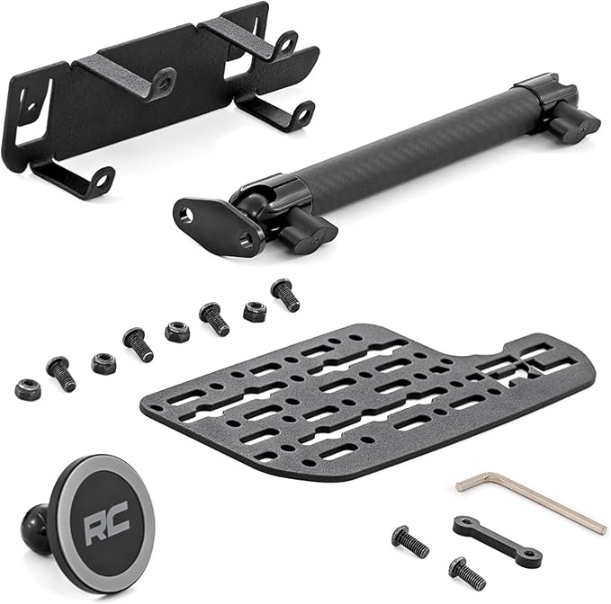 Rough Country Accessory Dash Mount for Ram 1500 (2019–2026 w/ 8.4" Touchscreen) - Phone & Device Mount w/ 10" Arm, Works with MagSafe Devices