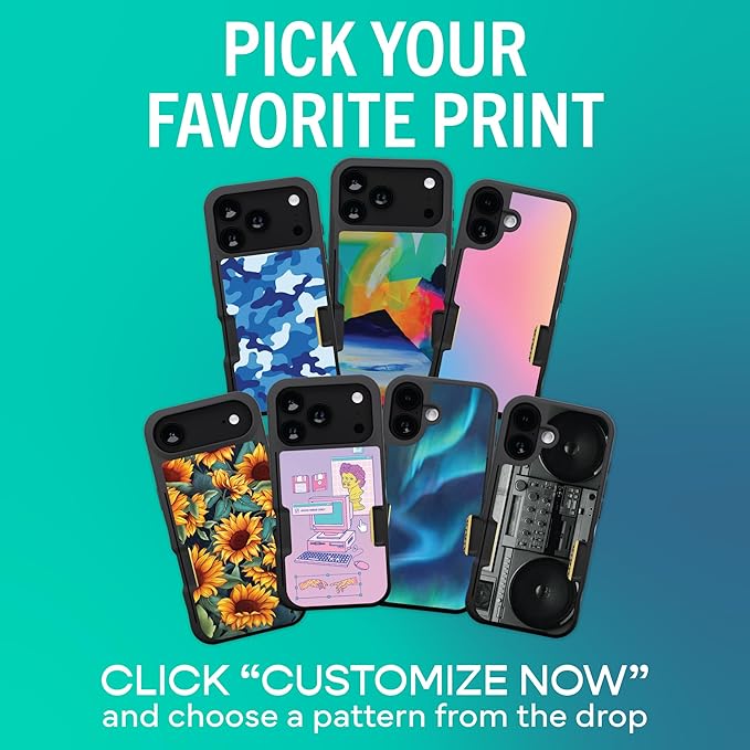 Smartish® iPhone 17 Pro Max Wallet Case - Wallet Slayer Vol. 2 [Slim + Protective] Credit Card Holder w/Kickstand - Drop Tested Hidden Card Slot Cover for Apple iPhone 17 Pro Max - Custom Print