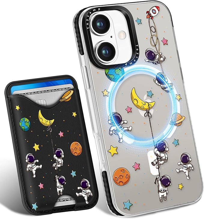 Toycamp for iPhone 17 Case - Compatible with Magsafe Credit Card Holder Wallet Magnetic Cute Women Teen Girls Kawaii Girly Unique Man Boys Design Phone Cover for Apple 17 Air