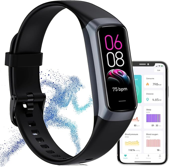 Fitness Tracker,2026 Smart Watch with Blood Pressure Heart Rate & Sleep Monitor IP67 Waterproof Step Calorie Counter Pedometer Fitness Activity Health Watch for Android iOS Phone Men Women
