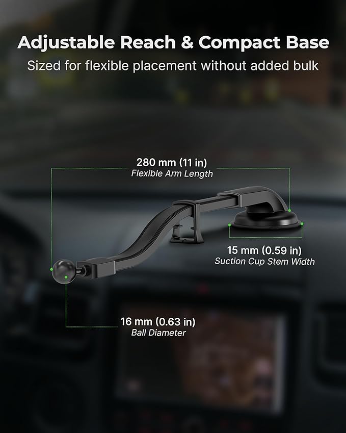 Mag Switch Qi2 Wireless Car Charger Gooseneck Mount, 15W Fast Charger with Built in on/Off Switch for Smarter Charging, Strong N52 Magnets, Compatible with iPhone 14/15/16/17/Galaxy