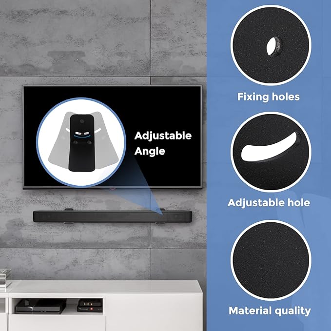 Universal Sound Bar Mount Brackets Wall Mount Shelf for Samsung, Sony, LG, JBL, Polk Audio, Vizio, Roku, Bose, Onn Soundbar Mount Mounting Bracket