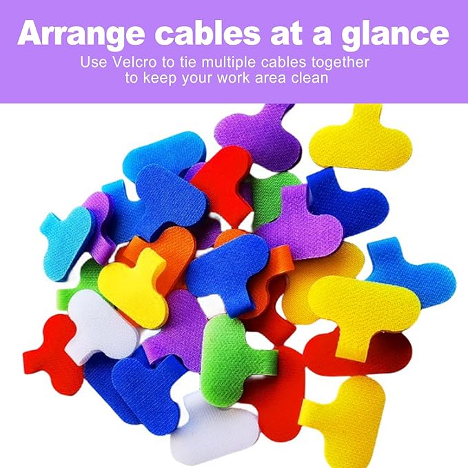 40 Pack Multi-Color Writable Wire Labels - Reusable Cord Tags for Easy Electronics Cable Identification & Management