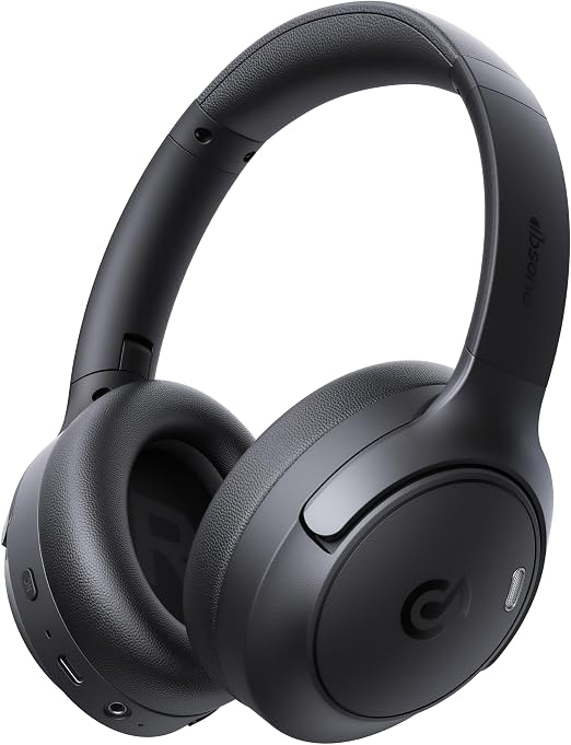 dbsono Hybrid Active Noise Cancelling Headphones:Over-Ear Headphone Black