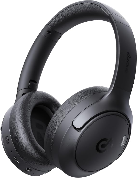 dbsono Hybrid Active Noise Cancelling Headphones:Over-Ear Headphone Black