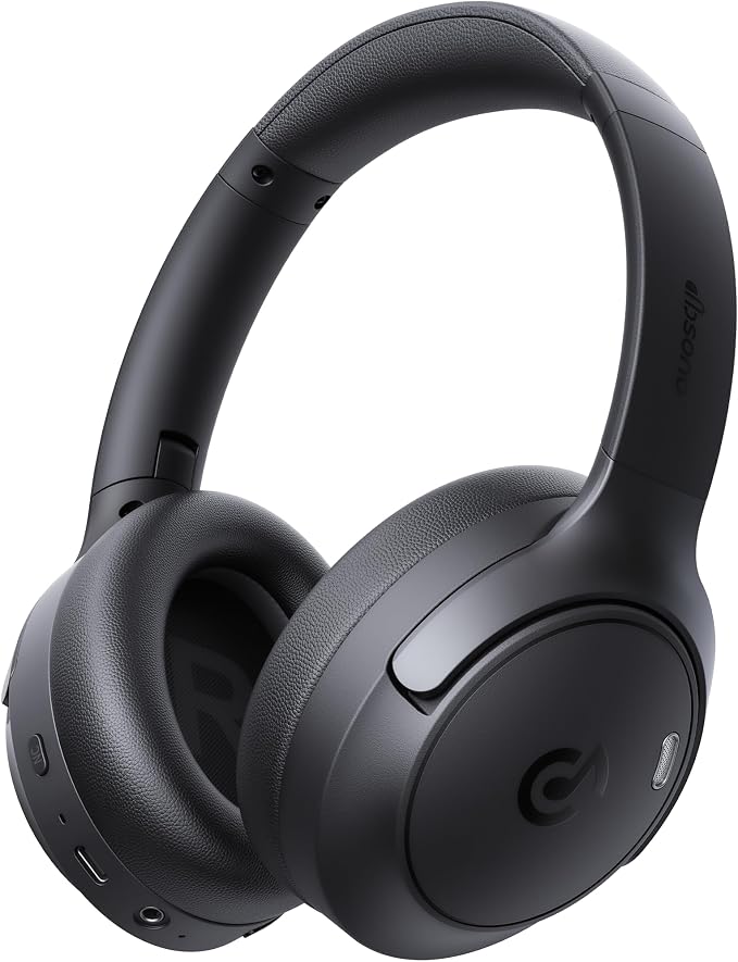 dbsono Hybrid Active Noise Cancelling Headphones:Over-Ear Headphone Black
