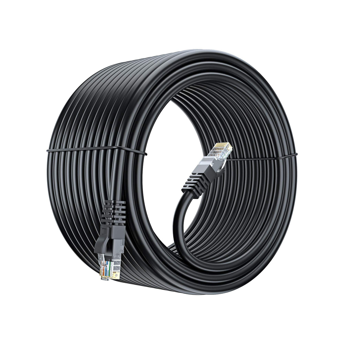 Maximm Cat6 Ethernet Cable 100 Ft, 10 Gbps 550 MHz, Snagless RJ45, Black