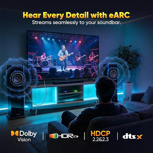Certified HDMI 2.1 Cable 5-Pack,6FT HDMI 8K Cord Multi Pack, 48Gbps with eARC & 8K@60Hz, Shielded HDMI Cable for Soundbar, 8K/4K TV, Roku/Apple TV, PS5, Xbox and Projector
