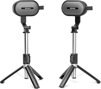 SOWO Wireless Dual Bluetooth Speakers Set, Stereo Sound, Adjustable Stands