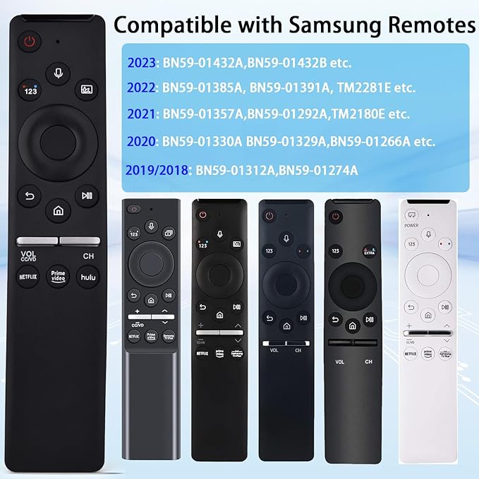 Voice Replacement Remote for Samsung Smart TV: Compatible with BN59-01312A,for All 2018 to 2024 TVs,with Voice Function for All Samsung Smart TVs,with 3 Shortcuts