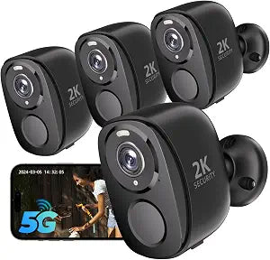 Rraycom 5G/2.4G Security Cameras Wireless Outdoor,4Pack Cameras System - Image 1