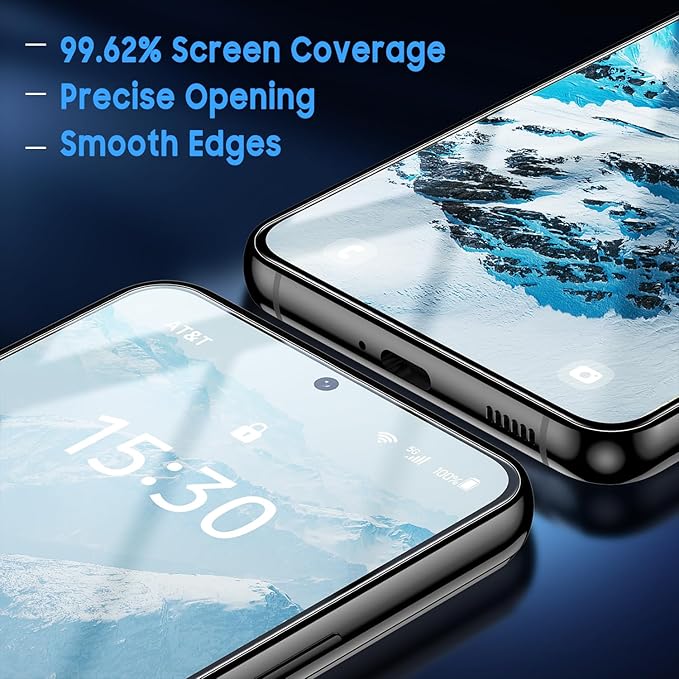 Uyiton UnBreak-Glass for Samsung Galaxy S22+ Plus Screen Protector, [Ultrasonic Fingerprint Support][Auto-Alignment Frame] Scratch-Resistant Bubble-Free S22+ Screen Protector, 2 Pack