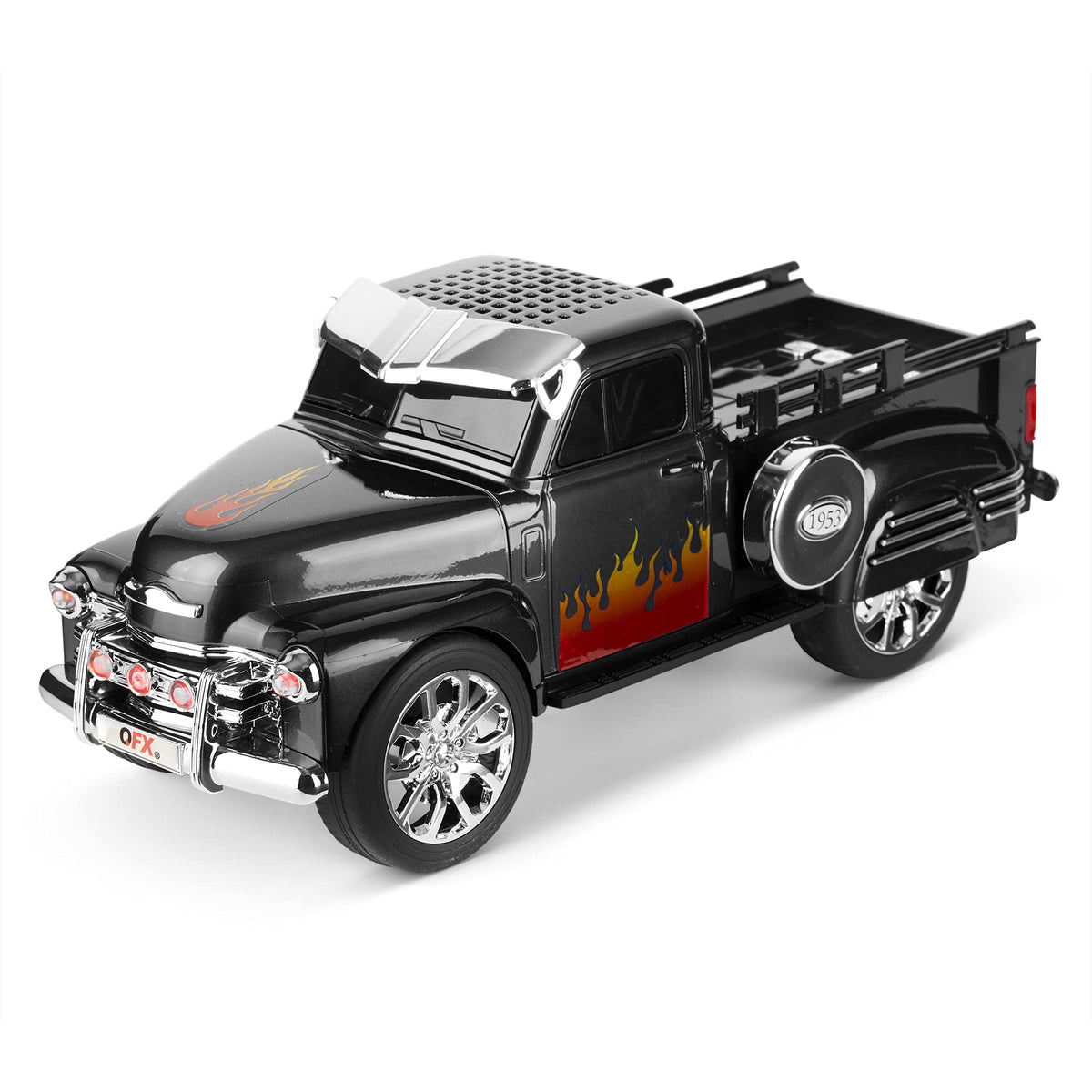 QFX BT-1953 Rechargable Portable Bluetooth Speaker with FM Radio, Black