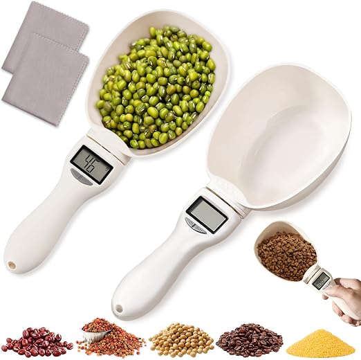 2pcs Digital Measuring Spoon,Digital Measuring Cup with LCD Screen Display, Digital Food Spoon Scale, Gram Measuring Spoons for Kitchen Gadgets and Daily Meal