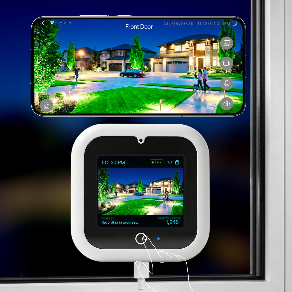 Window Camera with Smart Screen, 3K 5MP Indoor Home | Home Security Ca - Image 1