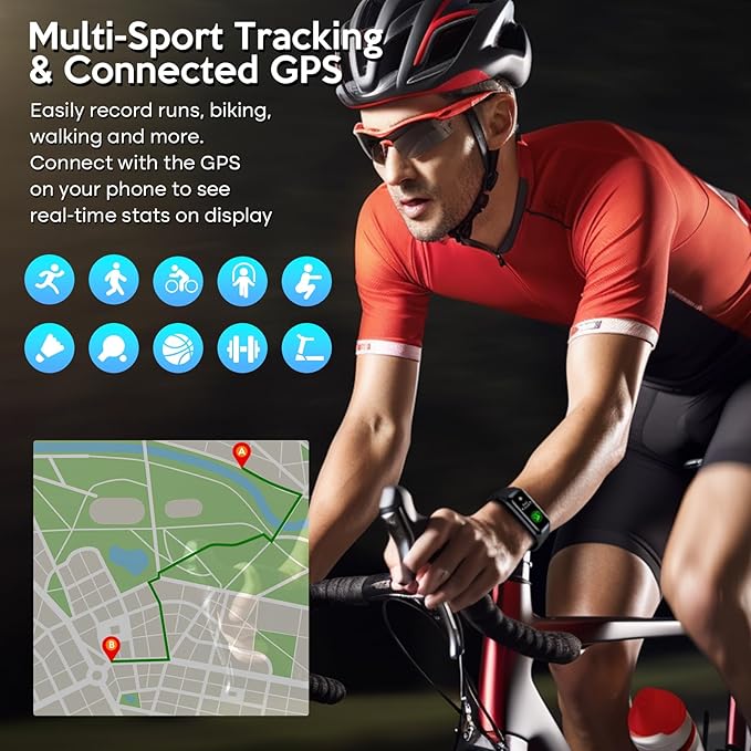 Fitness Watch,Smart Tracker Watch with Blood Pressure Heart Rate Sleep IP67 Waterproof Health Watches Fitness Activity Tracker Step Calorie Counter Pedometer Watches for Men Women Android iOS Phone