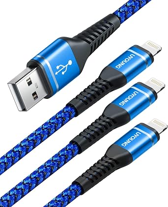 iPhone Charger [Apple MFi Certified] USB A to Lightning Cable 6FT, 3Pack