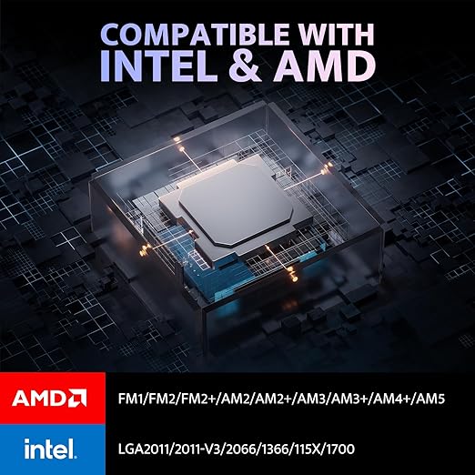 darkFlash DV360S All-in-one Liquid CPU Cooler, 3.2” LCD Screen with 320 * 320 Resolution, ARGB Sync, PWM Fans 360mm Radiator, CPU PC Aio Cooler Compatible with Intel 1851/1700, AMD AM4/AM5 (Black)