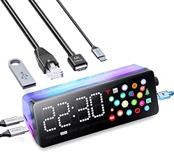 Laptop Docking Station, 7-in-1 USB C Docking Station with Screen, Multiple Built-in Apps, USB C Dock with HDMI 4K@60Hz, 90W Max Power Delivery, 1 Gbps Ethernet, Multiport Adapter for Dell/HP/MacBook - Image 1