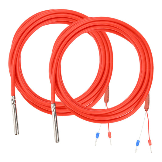 Diymore 2PCS 3M PT1000 Thermal Resistor,3M Silicone Cable,Stainless Steel Probe, -122℉~356℉ Temperature Sensor, High-Precision Platinum Resistance Thermometer for Industrial and Laboratory Measurement