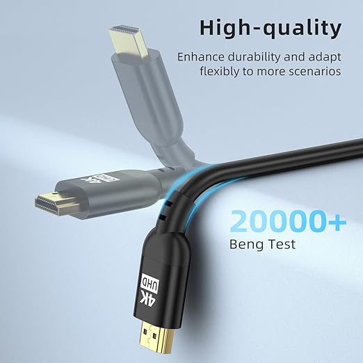 Diyanisly Long 4K Hdmi Cable 125FT Ultra, High Speed HDMI 2.0 Cables, Support 4K@60Hz, Ethernet Audio Video Return 3D ARC HDMI Cord for Xbox PS4/PS5 Roku TV UHD TV Monitor Laptop PC etc (PVC, Black)