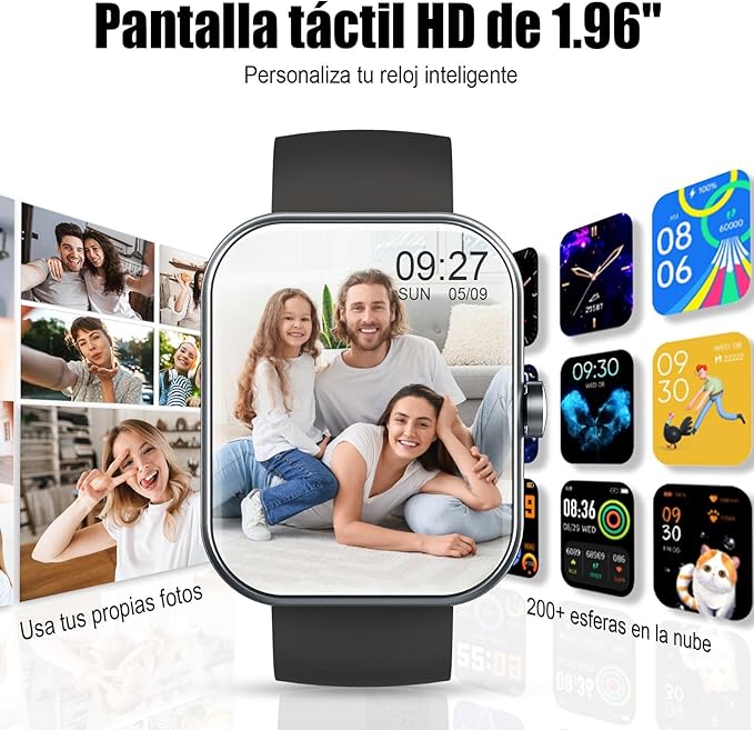 Smart Watch for Men Women (Answer/Make Call), 1.96" HD Fitness Tracker Running Watch, IP68 Waterproof,Pedometer, Sleep/Step/Activity/Heart Rate Monitor,110+ Sport Mode Smartwatch for iOS Android Phone