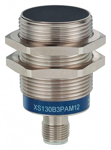 Telemecanique Sensors XS630B1NAM12 Universal Series Inductive Proximity Sensor, Multi-Function, Metal 30-mm Barrel, 2-Wire AC/DC Wiring, PNP Input, NO Output, M12 Micro-Connector