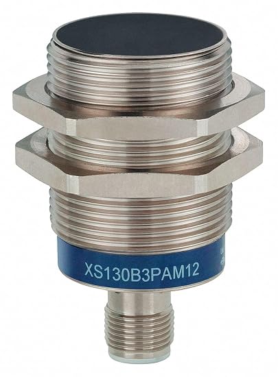 Telemecanique Sensors XS630B1NAM12 Universal Series Inductive Proximity Sensor, Multi-Function, Metal 30-mm Barrel, 2-Wire AC/DC Wiring, PNP Input, NO Output, M12 Micro-Connector