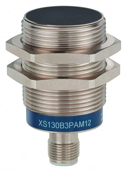 Telemecanique Sensors XS630B1NAM12 Universal Series Inductive Proximity Sensor, Multi-Function, Metal 30-mm Barrel, 2-Wire AC/DC Wiring, PNP Input, NO Output, M12 Micro-Connector