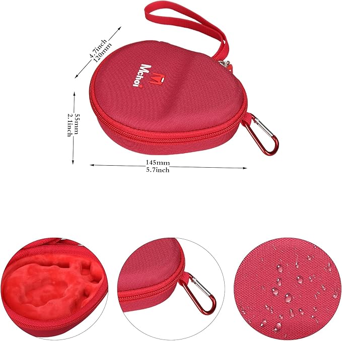 Mchoi Hard Case Fits for Aftershokz Aeropex/Aftershokz Titanium Mini/Aftershokz Air/Aftershokz Openmove/Openrun Pro, Open-Ear Wireless Bone Conduction Headphones, Red, Case Only