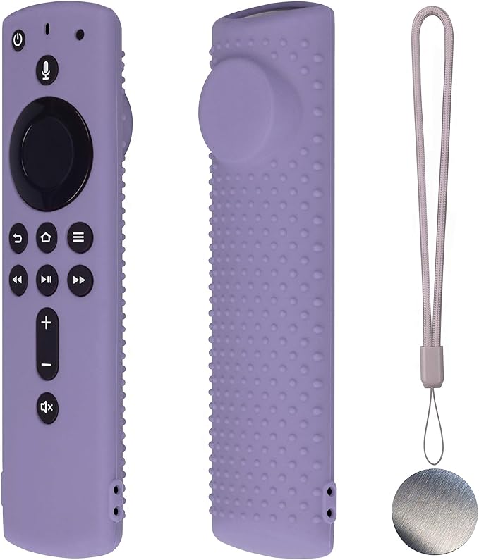 Fistick TV Remote Control Silicone Case - Magnetic, 4K Compatible, Lavender Gray