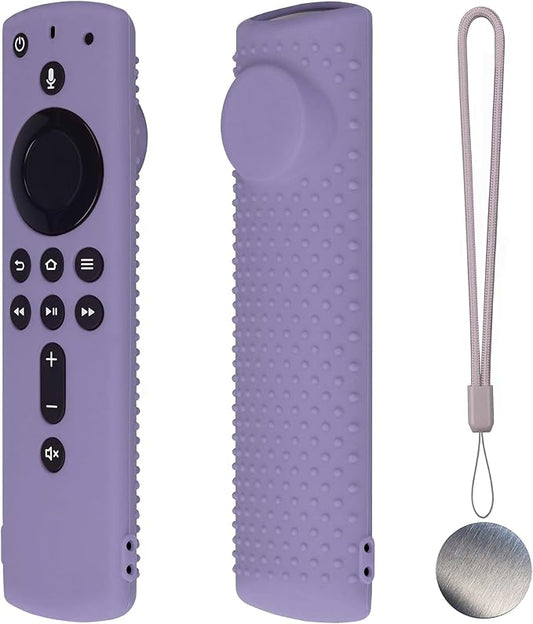 Fistick TV Remote Control Silicone Case - Magnetic, 4K Compatible, Lavender Gray
