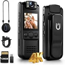 4K Body Camera with Audio and Video Recording, 128GB - Image 1