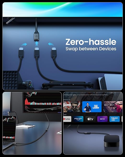 Silkland 8K HDMI Extension Cable 6.6FT/2M HDMI Extender 2.1, 8K@60hz 4K@120hz HDMI Male to Female Adapter,Ultra High Speed 48Gbps HDMI Cord Compatible with Fire Stick Roku TV Blu-Ray Laptop PS5/4