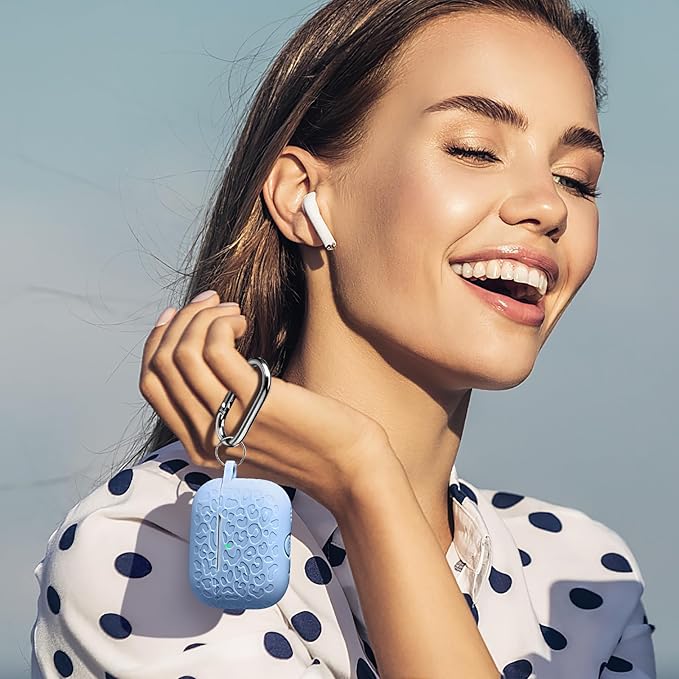 Leopard Engraved for Airpods Pro 2nd Generation Case/Soft Silicone Compatible with Apple Airpods Pro 2nd Generation Cover,Front LED Visible.Lalic