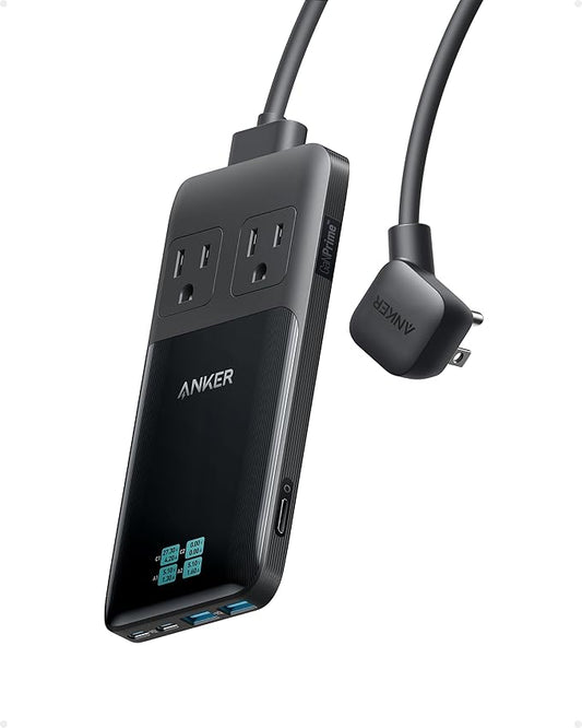 140W 6-in-1 Travel Charging Station Power Strip with USB-C and USB-A Ports