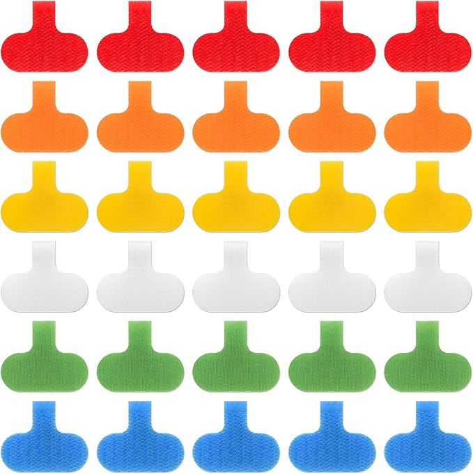 30 PCS Multi-Color Write On Wire Labels for Cable Management and Identification
