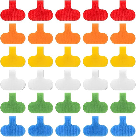 30 PCS Multi-Color Write On Wire Labels for Cable Management and Identification
