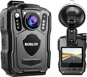 BOBLOV M5 2K Body Camera with 64GB, 4200mAh for 12 Hours, IP67 Waterproof