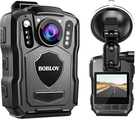 BOBLOV M5 2K Body Camera with 64GB, 4200mAh for 12 Hours, IP67 Waterproof