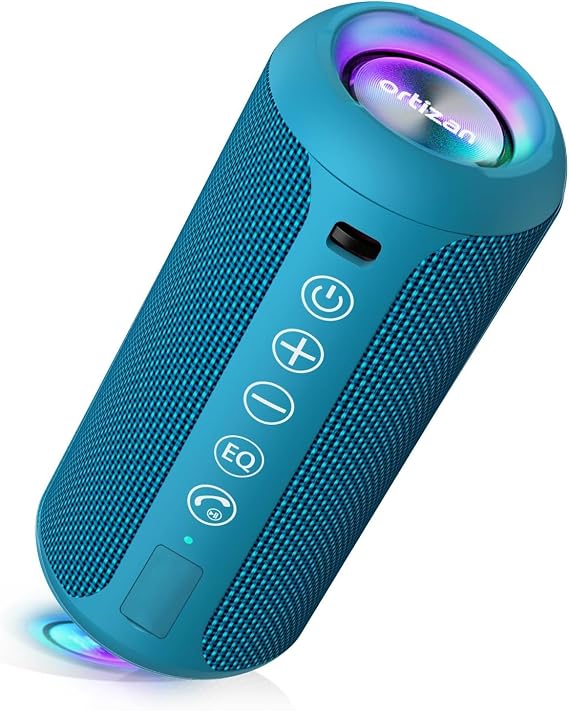 Ortizan X10 Portable Bluetooth Speaker, IPX7 Waterproof, Wireless, Blue
