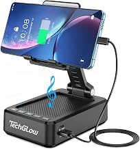 TechGlow Foldable Cellphone Stand with Bluetooth Speaker and Charging Function Birthday Gifts for Men Women Mother Father Boy Girl Teens Cool Tech Gadgets - Image 1