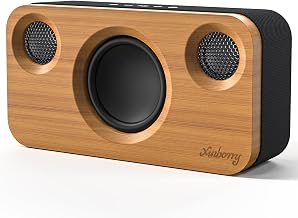 Bluetooth Speaker with Deep Bass, 40W(Peak) Wireless Portable Speaker with AUX, TF Card, Stereo Sound Wood Home Audio Sync up to 100 Bluetooth 5.3 Speakers for Home Party, Outdoor Camping - Image 1